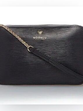 Modalu England Austen Black Chain Cross Body Bag